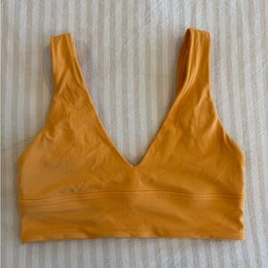 Lululemon Align V-neck bra, orange tangerine, size 8